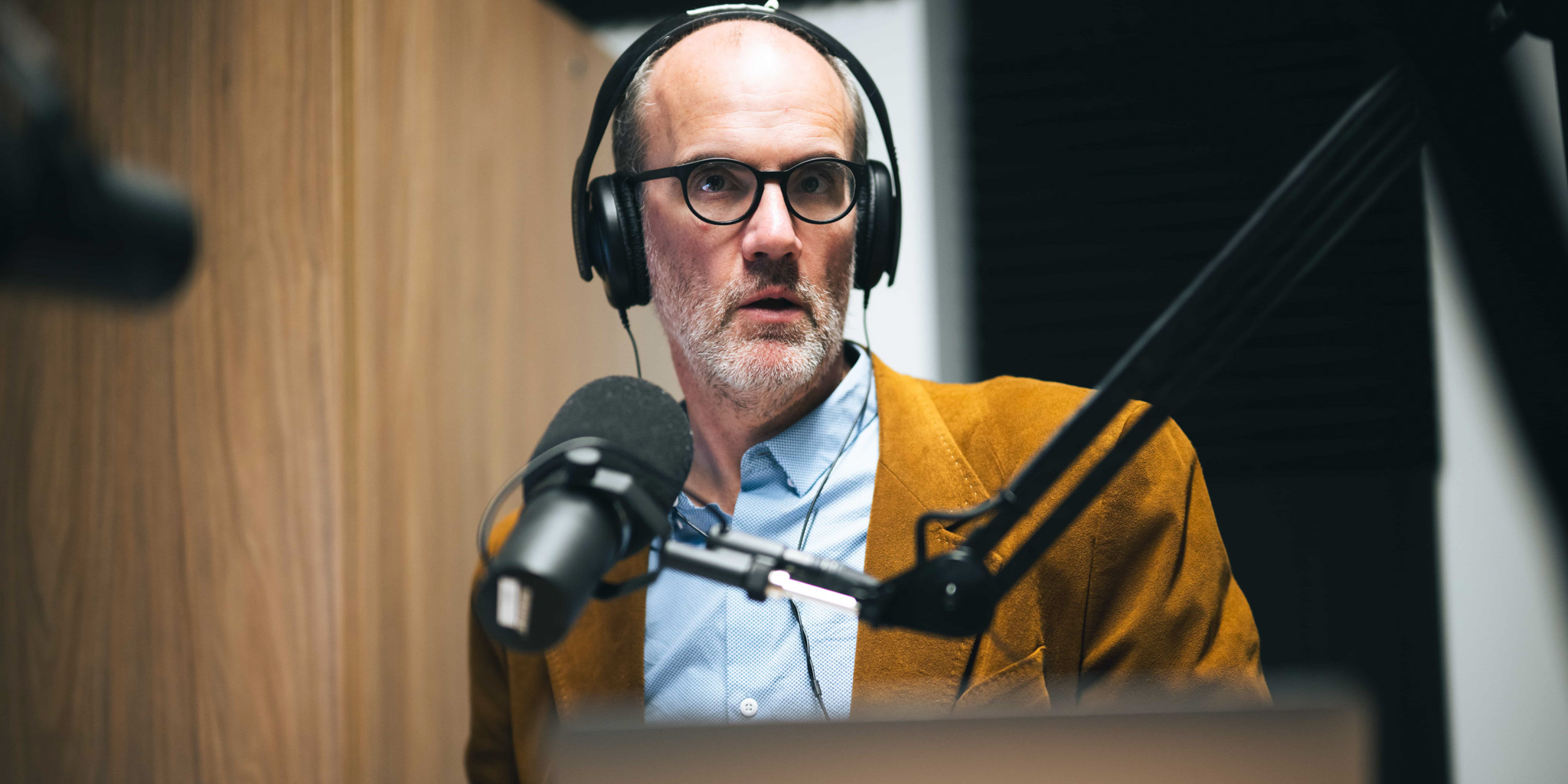 Michael Kramp podcasting